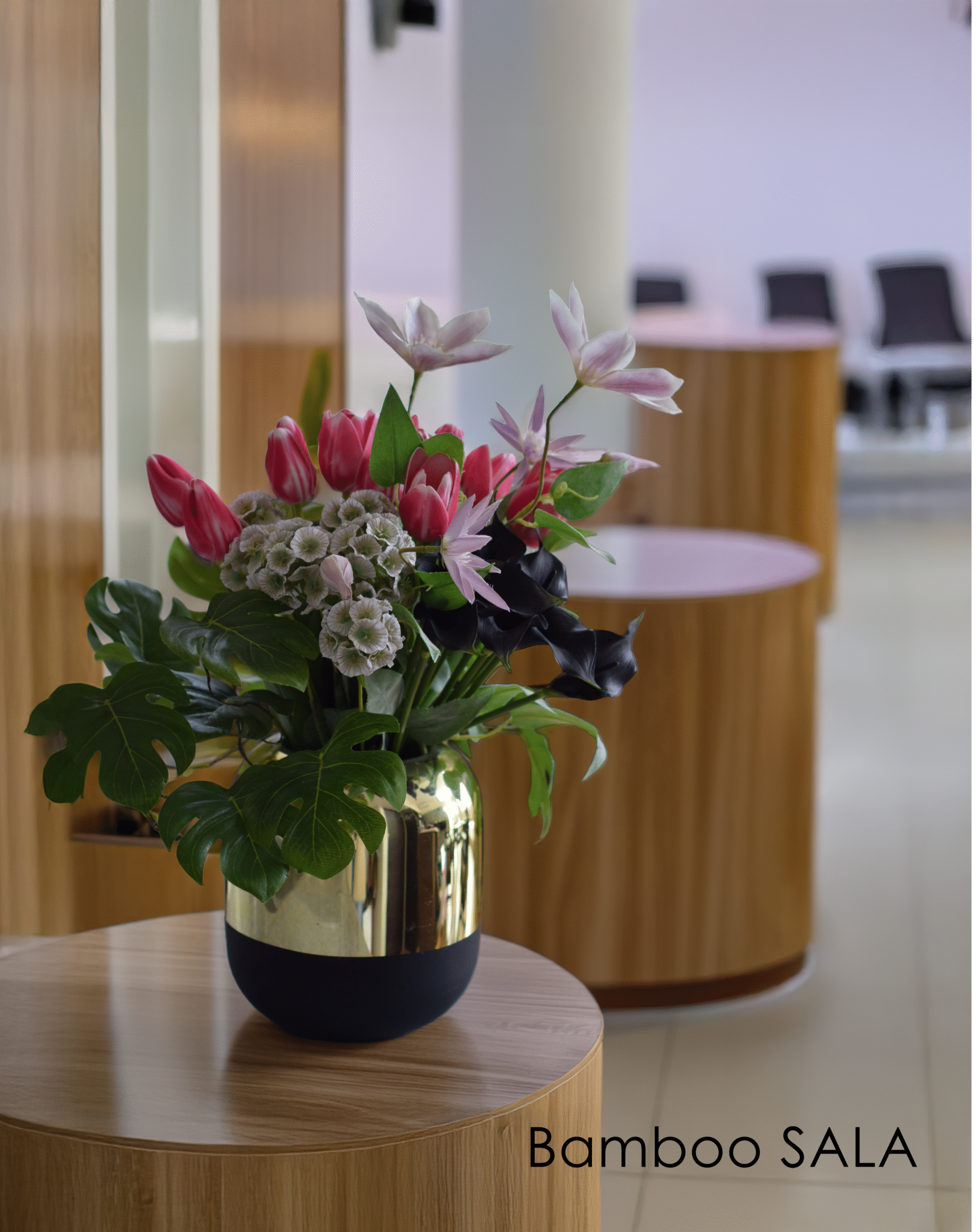 clinic,医療,待合室,アーティフィシャルフラワー,おしゃれ,バンブーサラ,