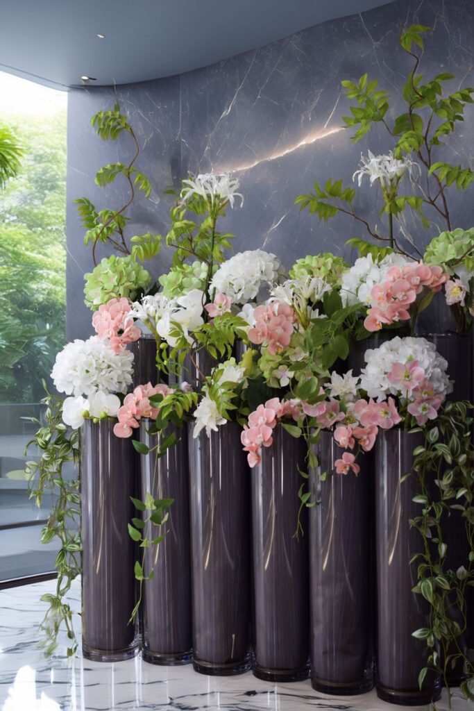 東京のバンブーサラ｜BambooSALAによるフラワーディスプレイ｜空間装花｜お祝い｜